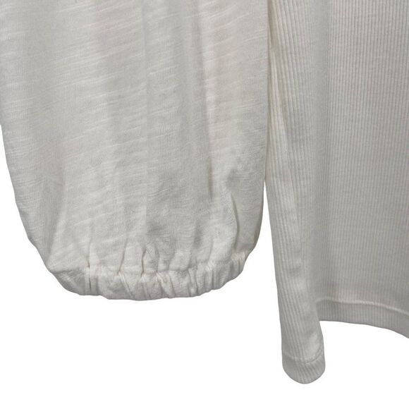 Sanctuary Catch The Sun Tee White 3/4 Puff Sleeves Large NWT - Picture 8 of 12